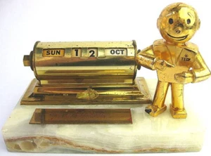 TECH Vintage Trophy Desk Calendar Chrysler Rare 1950’s Antique Vintage Retro F/S - Picture 1 of 10
