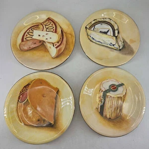 Williams Sonoma set of 4 Cheese appetizer Plates Made In Italy - Picture 1 of 6