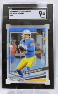 2023 Panini Clearly Donruss Gold - #29 Justin Herbert SGC 9 - Bild 1 von 2