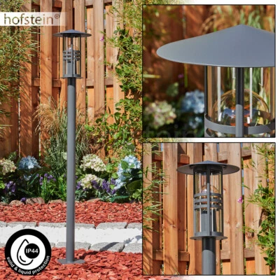 Außen Lampen Leuchte Garten Wege Poller Sockel Beleuchtung Glas anthrazit modern - Bild 1 von 4