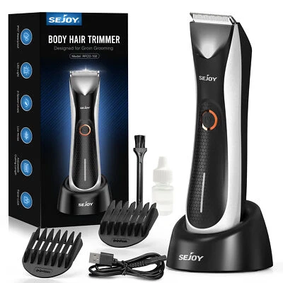 SEJOY Balls Trimmer Men Pubic Body Shavers for Private Parts Light Waterproof