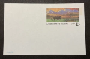 1988 U.S. Sc# UX120 America the Beautiful 15¢ Postal Card MNH Postcard - Picture 1 of 2