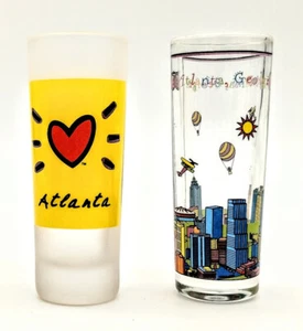 Vasos de chupito - Par de tiradores altos de recuerdo coleccionables ATLANTA, GEORGIA - - Imagen 1 de 21