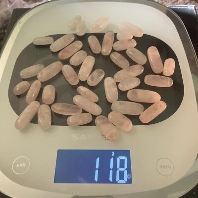 Rose Quartz Large Nugget Beads - Image 1 of 4