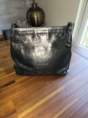 Bolso de hombro de lujo Monsac Nordstrom de cuero de becerro pulido negro ¡Precioso! Foto 1 de 4