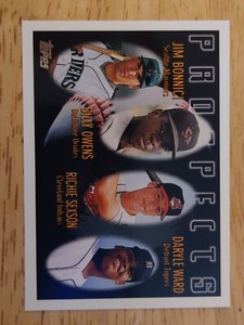 1996 Topps #425 Richie Sexson Jim Bonnici Billy Owens Daryle Ward Prospects RC