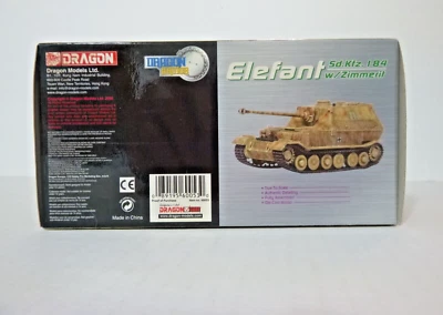 Dragón, Tanque Alemán Elefante Segunda Guerra Mundial, con vitrina, escala 1:72, Diecast, Nuevo Foto 1 de 4