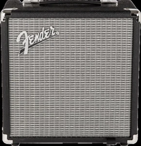 Fender Bassgitarrenverstärker Combo - Rumble 15 (V3), lackiert in Schwarz/Silber - Bild 1 von 10
