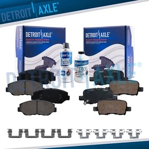 Front and Rear Ceramic Brake Pads w/ Hardware Kit for 2003 - 2008 Honda Pilot - Picture 1 of 7