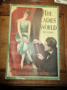 12/1915 LADIES WORLD MAGAZINE CLARENCE UNDERWOOD CHRISTMAS MOVIES BILLIE BURKE - Picture 1 of 10