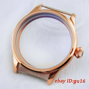 Parnis 44mm Oro Rosa Reloj Estuche Estéril Ajuste ETA 6497 6498 Gaviota Movimiento st36 - Imagen 1 de 3