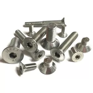 M6 SOCKET COUNTERSUNK SCREWS A4 MARINE GRADE STAINLESS STEEL 6MM CSK ALLEN BOLTS - Picture 1 of 9