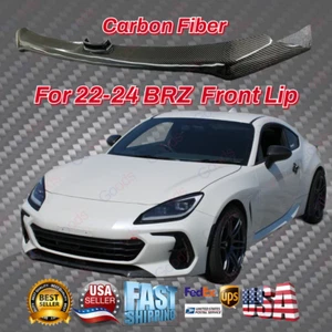 Fits Subaru BRZ 2022 2023 2024 Real Carbon Fiber Front Lower Bumper Lip Spoiler - Picture 1 of 12