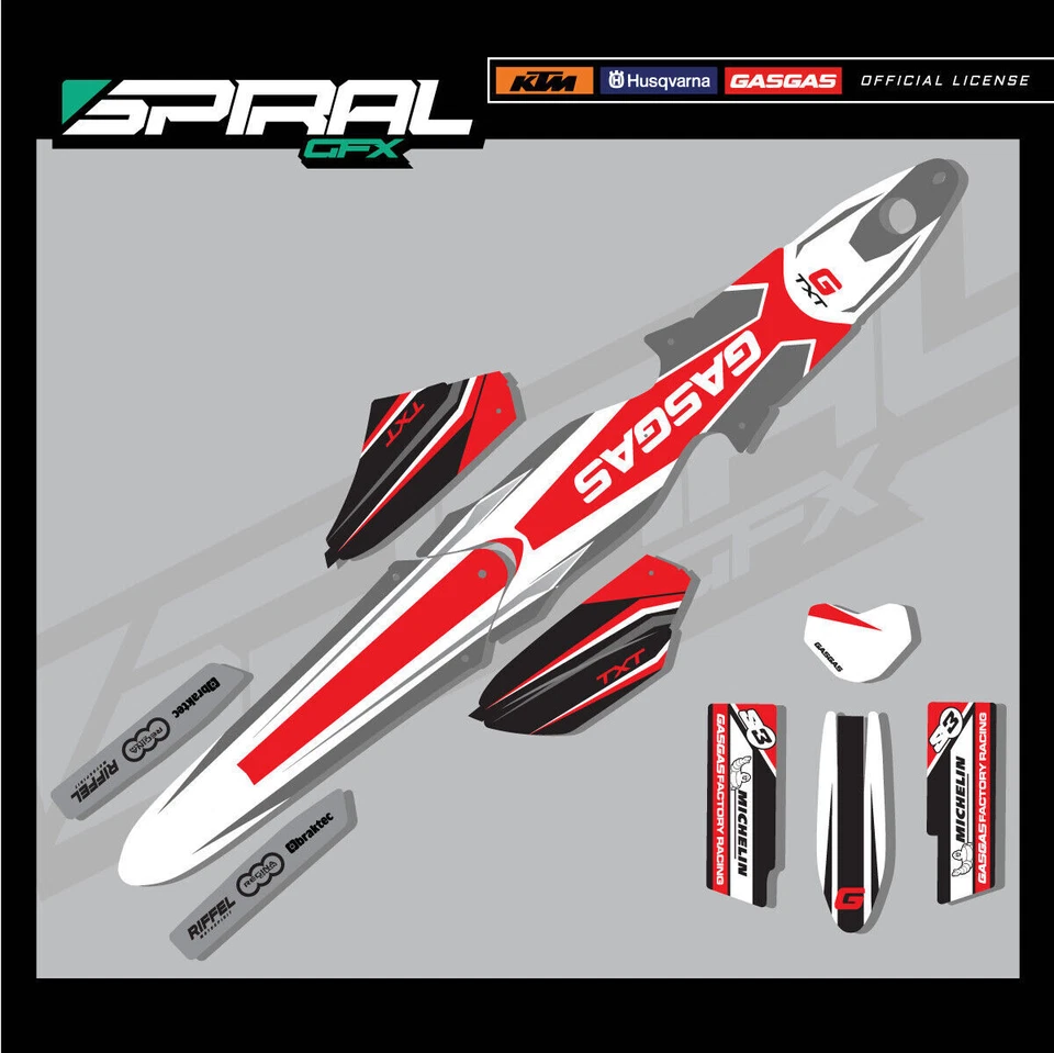 Custom Trials Graphics Kit GAS GAS TXT Pro GASGAS OEM 2017 ALL YEARS - Image 1 of 1