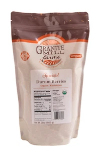 Stone Ground Sprouted Organic Durum Wheat Berries, 30 oz - Picture 1 of 2