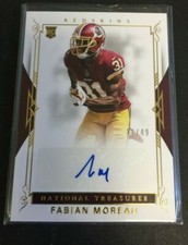 2017 FOOTBALL CARD #142 NATIONAL TREASURES FABIAN MOREAU  AUTO 11/49 M3 9121
