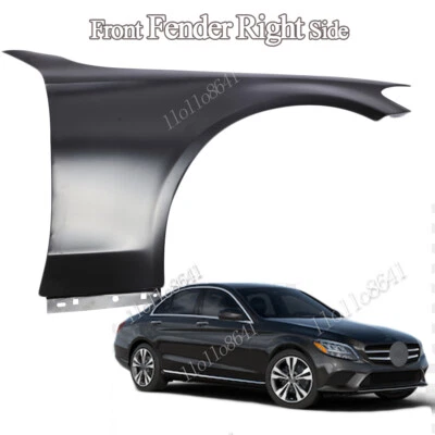 Front RH/Passenger Side Fender Assembly For 2015-2022 Mercedes Benz C300, Black - Image 1 of 4