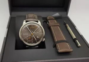 COMO NUEVO ZEPPELÍN ESFERA GRIS FECHA AUTOMÁTICO RELOJ HOMBRE CAJA Y PAPELES - Imagen 1 de 5