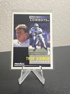 1991 Score Pinnacle Troy Aikman #6 Dallas Cowboys Vintage NFL Football Card-NM/M - Picture 1 of 2