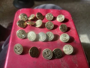Vintage/Antique Silver Military Buttons ES DEVS SPES NOSTRA Hessian Soldier 20 - Picture 1 of 2
