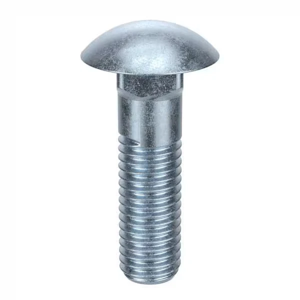 Perno de carro, cuello cuadrado, 3/8"-16, 1-1/2 pulgada L, acero, grado 5, galvanizado, Foto 1 de 1
