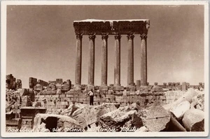 Vintage BAALBECK, LEBANON Real Photo RPPC Postcard TEMPLE OF JUPITER Ruins - Picture 1 of 2