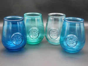 4er Set San Miguel Vidrios 100% echt Recyclingglas geprägt Weingläser - Bild 1 von 18