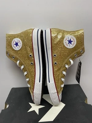 Converse Chuck Taylor все звезды Hi детские туфли золото/эмаль красный/W 663625C размер 5 - Изображение 1 из 4