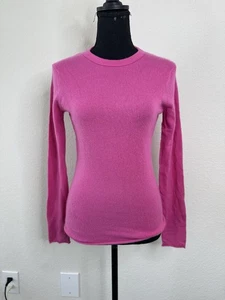 J.Crew 100% Cashmere Crewneck Sweater Pullover Hot Pink Womens M Barbiecore Cozy - Picture 1 of 5