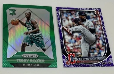 2015 Panini Prizm Terry Rozier Green Prizm Rookie SP + Emmanuel Clase /199 - Image 1 of 4