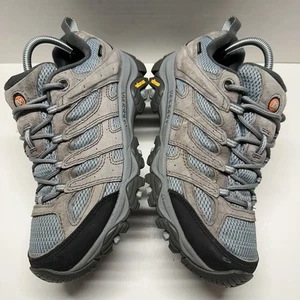 Merrell Womens Size 9.5 W Moab 3 Low Waterproof Hiking Shoes Altitude Gray Blue - Picture 1 of 9