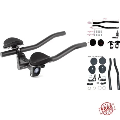 Manillar de Bicicleta Reposapiés Manillar Contrarreloj Ciclismo TT Bar Triatlón Aire... Foto 1 de 4