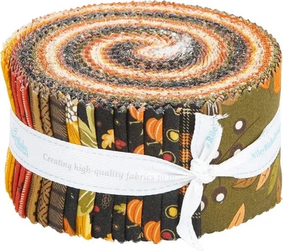 Awe of Autumn Rolie Polie 40 piece 2.5-inch Strips Jelly Roll Riley Blake Design - Image 1 of 2