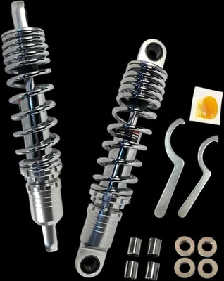 DS Chrome 12in Std Premium Ride Height Adj Shocks Harley Low Rider Custom 87-92 Foto 1 de 4