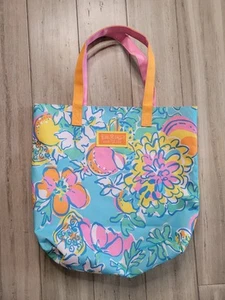 Lilly Pulitzer For Estee Lauder Multicolor Floral Strap Canvas Tote Beach Bag - Bild 1 von 9