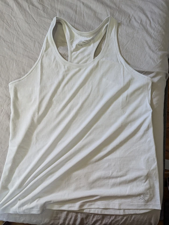 Camiseta sin mangas ARC'TERYX Taema Performance en gris jaspeado Atmos talla grande nueva con etiquetas Foto 1 de 4