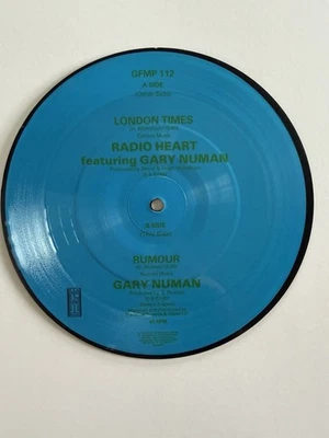 Radio Heart Featuring Gary Numan London Times Picture Disc Blue Vinyl 7" - Image 1 of 3