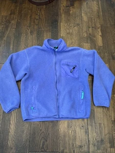 Vintage Patagonia Full Zip Fleece Jacket Womens M Purple Sweater Made In USA - Picture 1 of 7