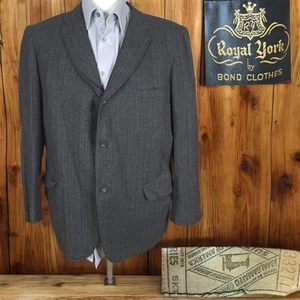 Bond Clothes anni 60 giacca cappotto sportivo uomo 44R marrone grigio morbido tweed - Foto 1 di 9