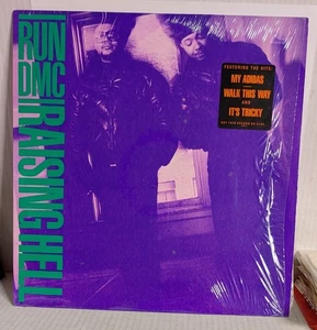 Run-D.M.C. RAISING HELL 1986 Rap Hip Hop Vinyl Record Shrink Hype Sticker DMC EX - Picture 1 of 5