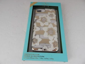 Kate Spade Schutzhülle iPhone 8 Plus iPhone 7 Plus Klar/Blumen/Streifen/Gold - Bild 1 von 7