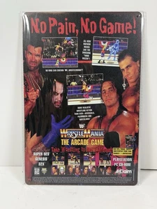 Wwf Metal Poster Wrestlemania The Arcade Game Nes Undertaker Razor Ramon - Picture 1 of 1