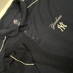 New York Yankees Polo Shirt Mens 5X Blue Majestic Performance MLB Baseball Navy - Picture 1 of 5