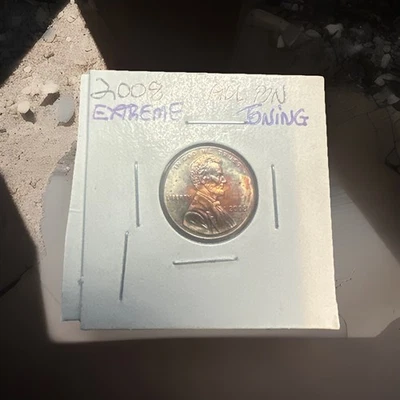 2008 AU B/N Lincoln Cent With Extreme Toning  - Image 1 of 3