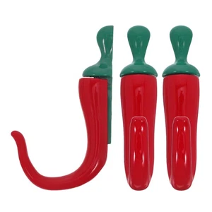  3pcs Chili Wall Hook: Rustic Vintage Coat and Clothes Hanger Rack for Hanging - Picture 1 of 12