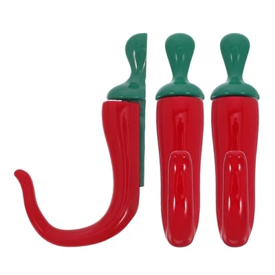  3pcs Chili Wall Hook: Rustic Vintage Coat and Clothes Hanger Rack for Hanging - Image 1 of 4