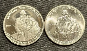 (2) - 1982-S George Washington Commemorative Half Dollar Proof & B.U. 90%Silver - Picture 1 of 6