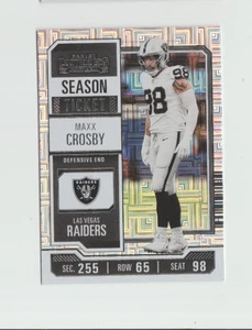 MAXX CROSBY 2023 PANINI CONTENDERS FOOTBALL SEASON TICKET MOJO HOLO RAIDERS #56 - Picture 1 of 2