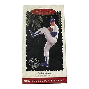 Nolan Ryan 1996 Weihnachten Hallmark Andenken Ornament mit Karte im Ballpark - Bild 1 von 5