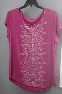 Damen Oberteil/S Ärmel Magenta/Weiß Design XL von db - Bild 1 von 4